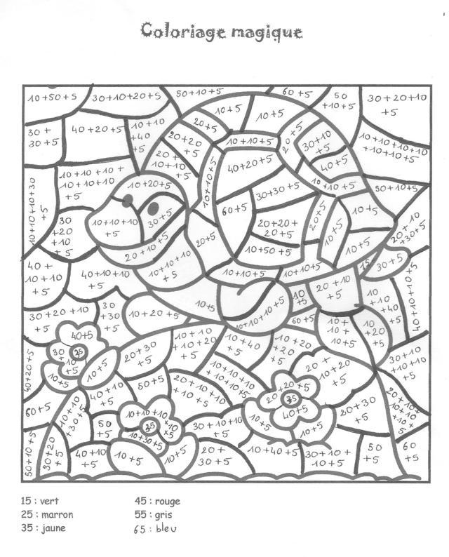 Coloriage Magique Ce1 École - Magique à imprimer